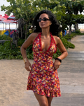 The Solara Halter Neck Mini Dress